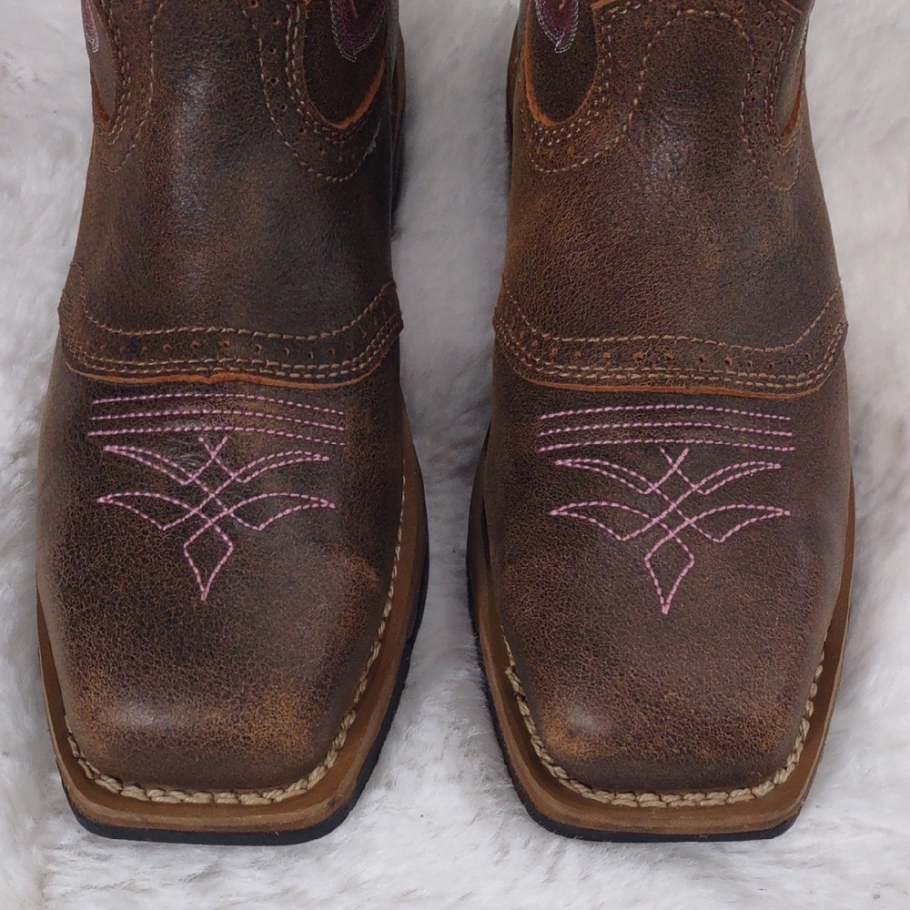 IRISH SETTER, Work, Size,7.5B,Brown and Pink Western Boots - Picture 5 of 17